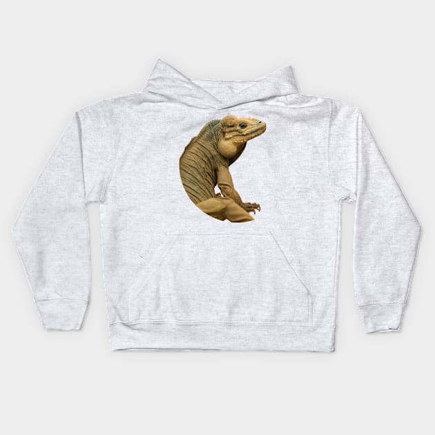 Handsome Rhinoceros Iguana Kids Hoodie by dalyndigaital2@gmail.com